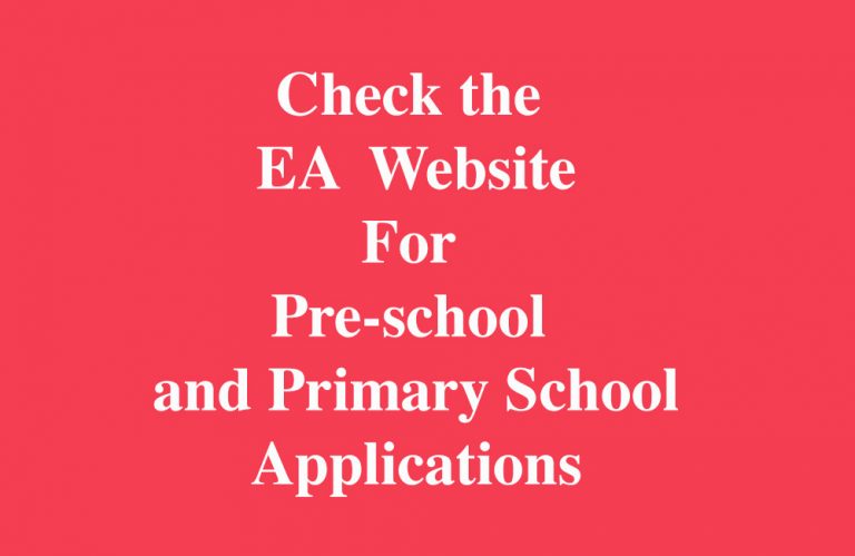 EA Open For Online Applications For Pre and Primary Schools