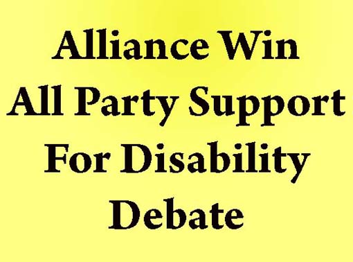 Alliance Has Full Support For Disability And Carers Motion