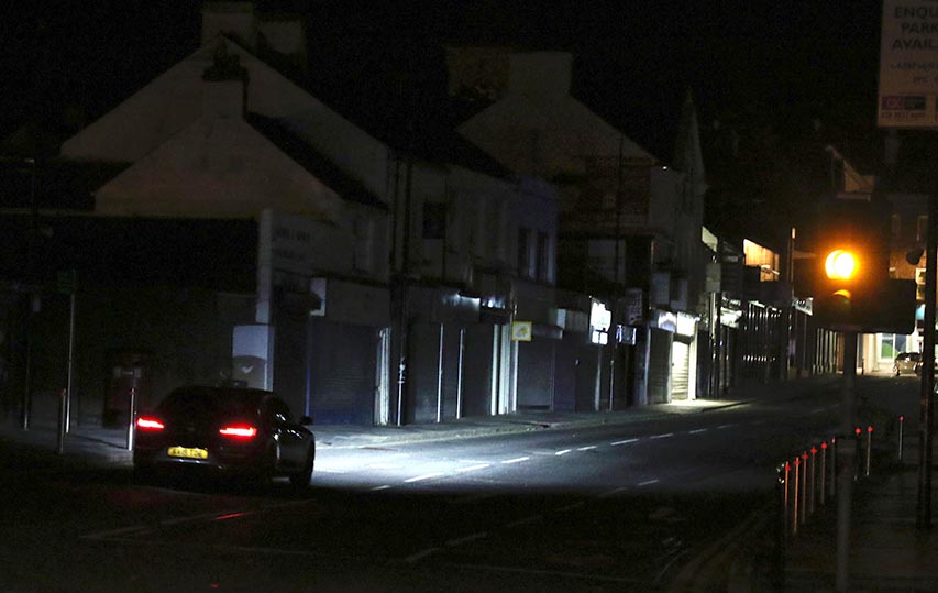 Market Street In The Dark On Monday Night