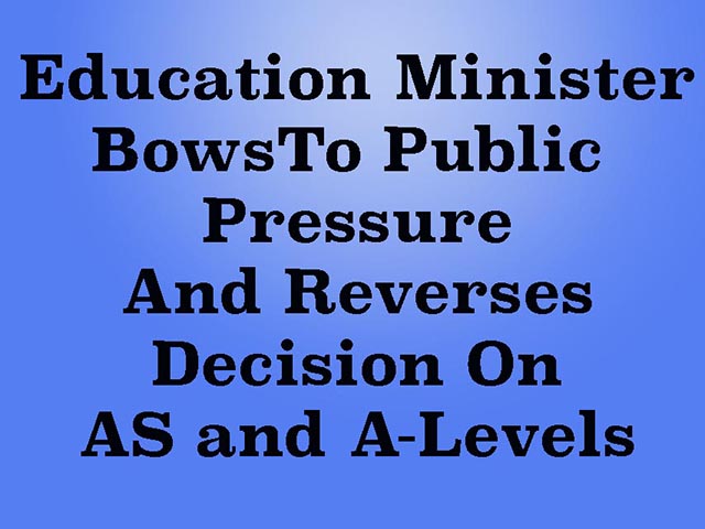 Weir Spells Out Changes In AS And A-Level Awards