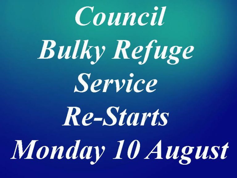 Council Bulky Collections To Resume Council Bulky Collections To Resume