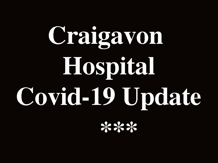 Craigavon Hospital Covid-19 Update For 8 September 2020