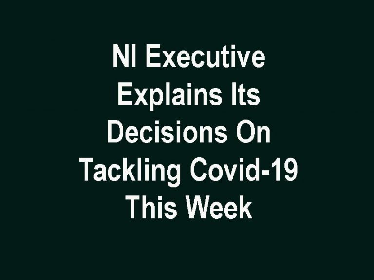 NI Ministers Explain Latest Covid Decisions To NI Assembly