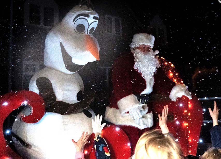 Santa Visits Newcastle To Spread Goodwill And Cheer