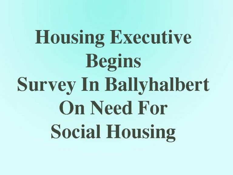 Housing Executive Tests Ballyhalbert For Social Housing