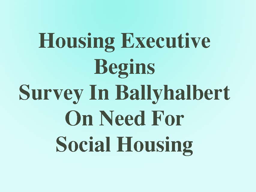 Housing Executive Tests Ballyhalbert For Social Housing
