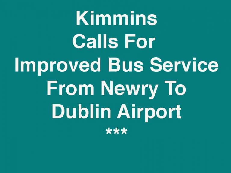 Kimmins Asks Translink To Re-instate Link To Dublin Airport
