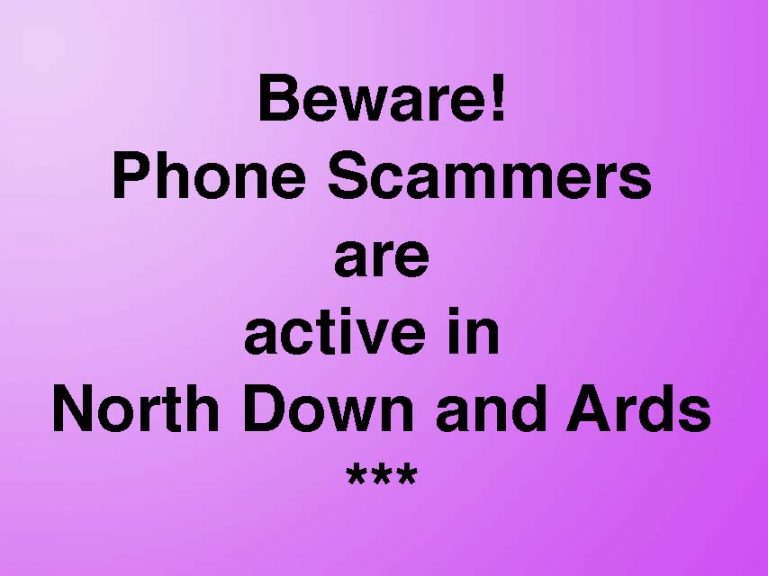 Scammers Target Elderly In Ards And North Down Say Police