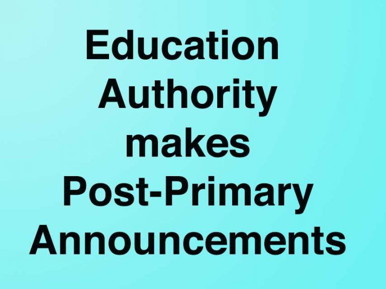 Post-Primary Admissions Announcement From The EA