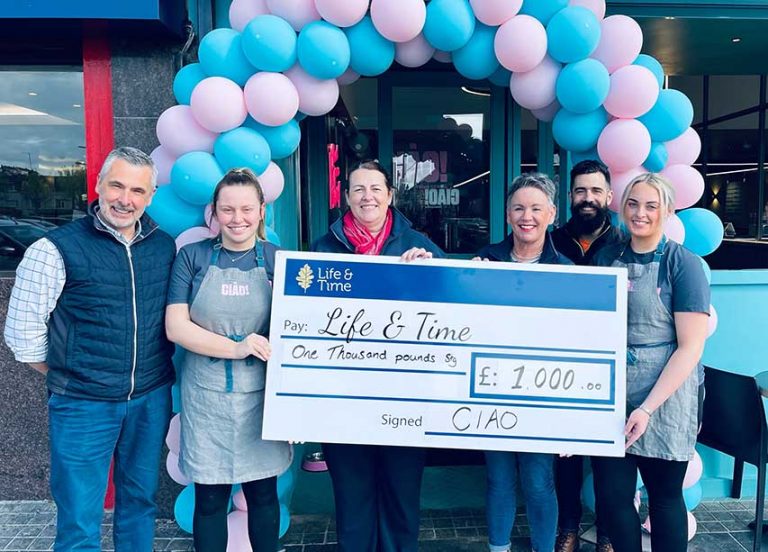 Ciao Presents Cheque To Life And Time