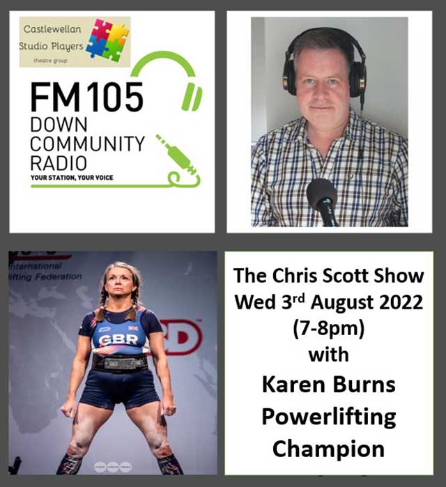 Tune Into Karen Burns From Killyleagh On FM 105 Tune Into Karen Burns From Killyleagh On FM 105