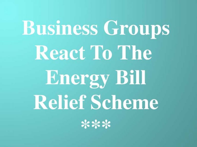Business Organisations React To Energy Bill Scheme Business Organisations React To Energy Bill Scheme
