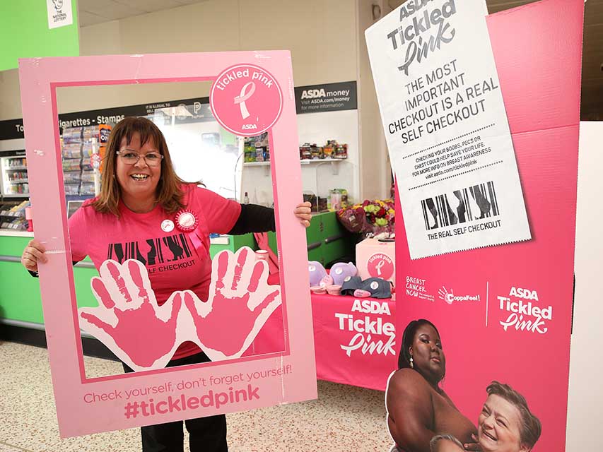 ASDA Colleagues Tickled Pink For Breast Cancer - Down News
