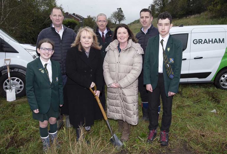 Minister Cuts Sod For New Down High School