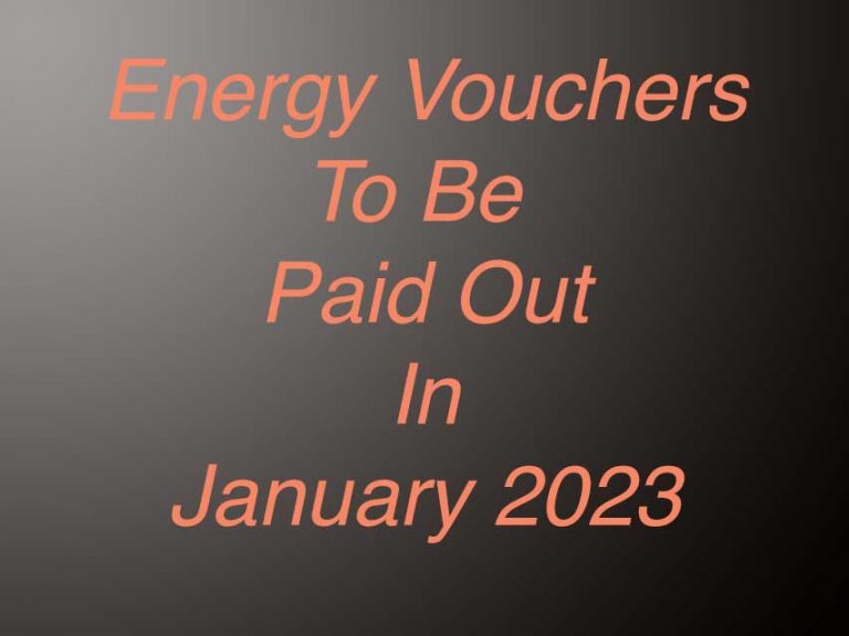Energy Vouchers To Be Paid In January Energy Vouchers To Be Paid In January