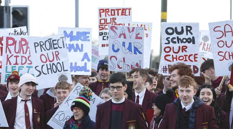 Red High Pupils And Parents Protest At EA HQ