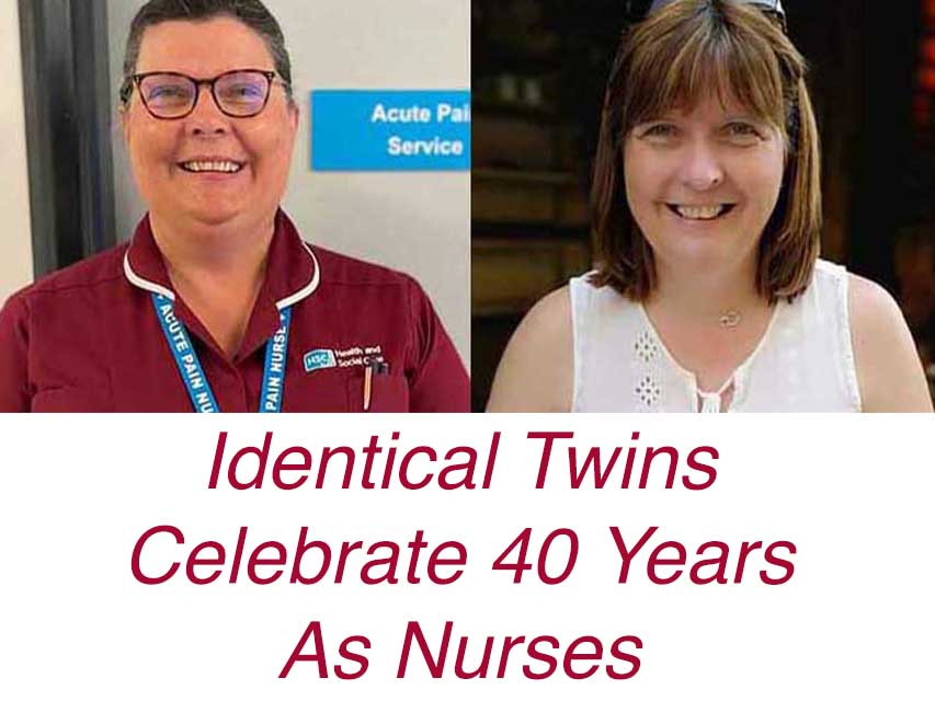 Identical Twins Celebrate 40 Years In Nursing