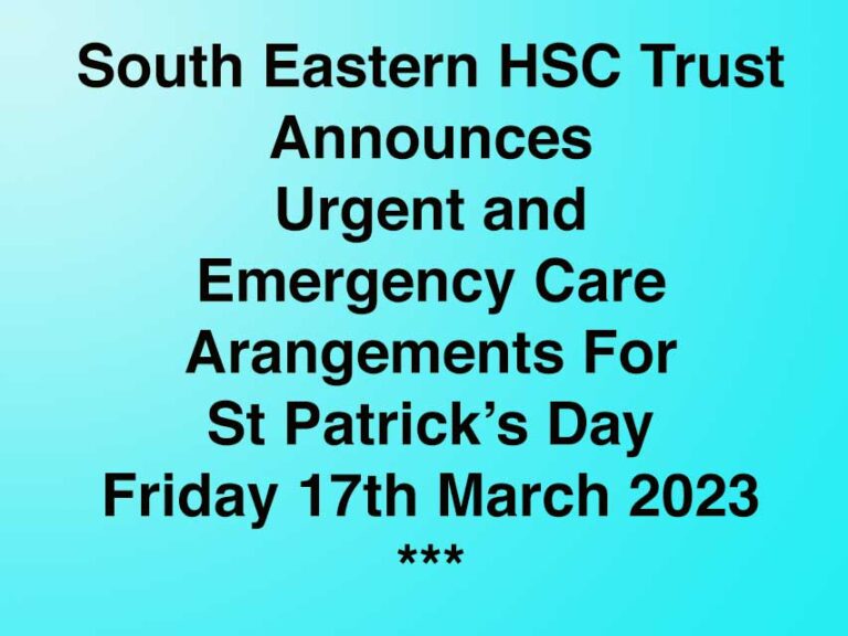 Urgent And Emergency Care Info On St Patrick’s Day