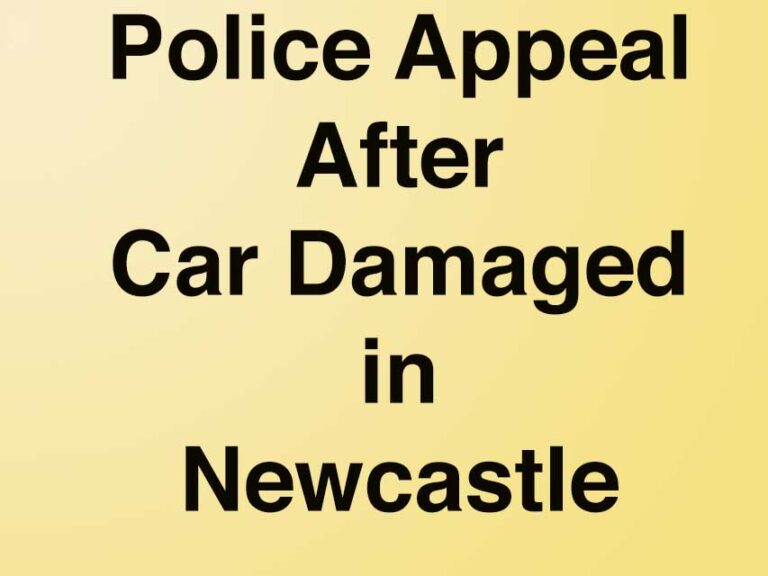 Police Appeal For Car Damaged In Newcastle Police Appeal For Car Damaged In Newcastle
