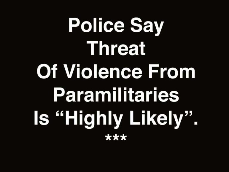 Threat Level Very High Says Chief Constable