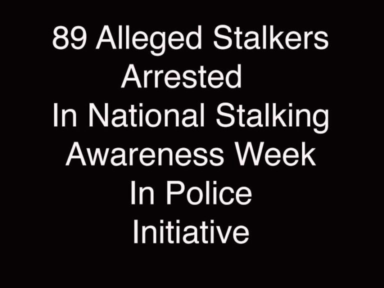 Stalkers Arrested In Major Police Initiative Stalkers Arrested In Major Police Initiative