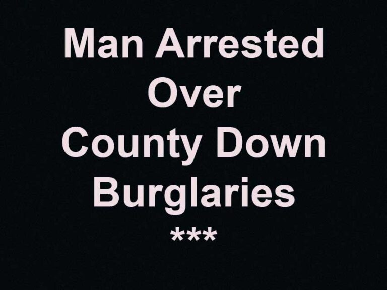 Police Arrest Man Over County Down Burglaries