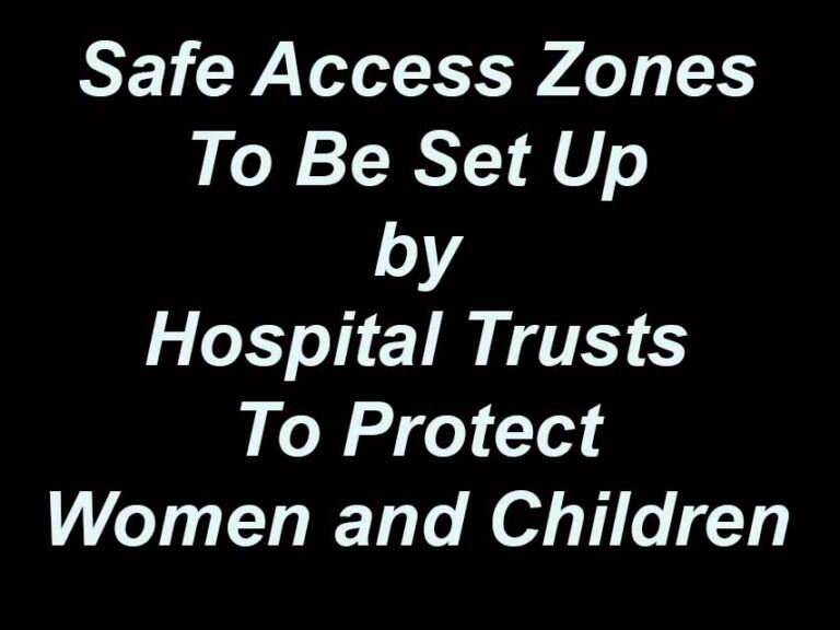 Safe Access Zones To Open At Health Locations