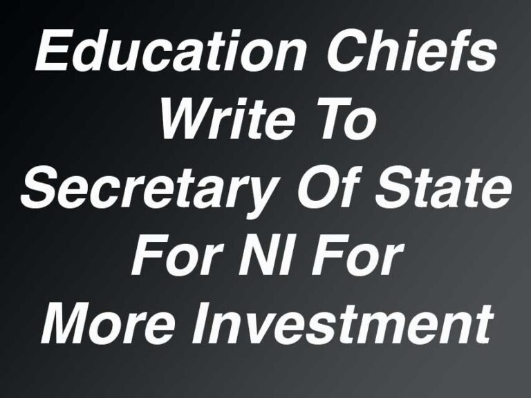 Education Chiefs Write To Secretary Of State for NI