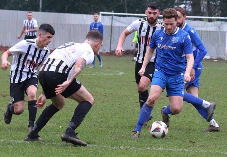 Kilmore Rec Closing The Gap On St Oliver Plunkett Anton McGrattan in possession for Kilmore Rec against St Oliver Plunkett in a league clash.