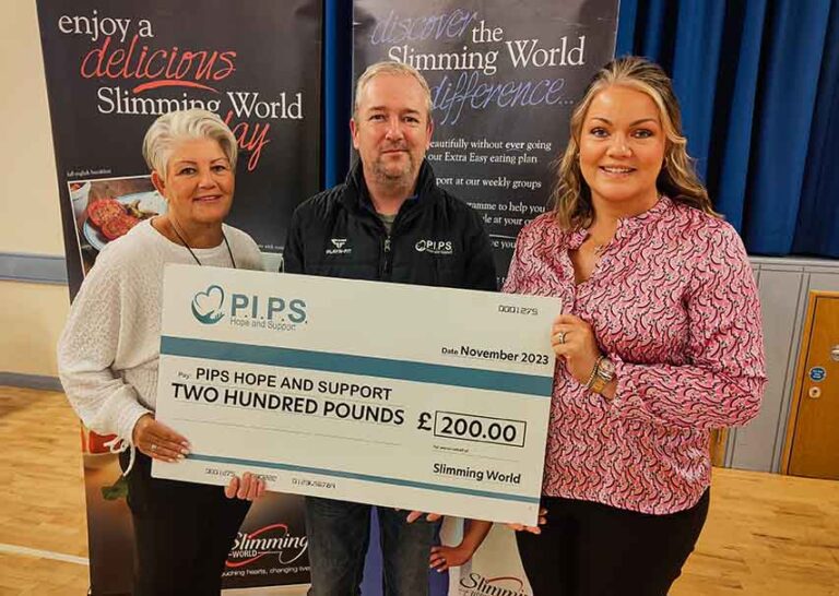 Newcastle Slimming World Makes Donation To PIPS
