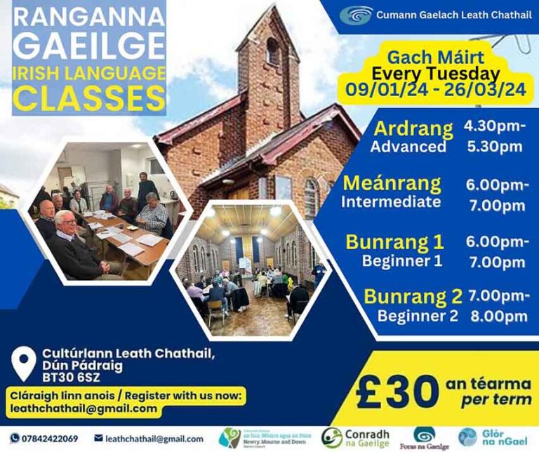 Irish Classes Are Back For Second Term