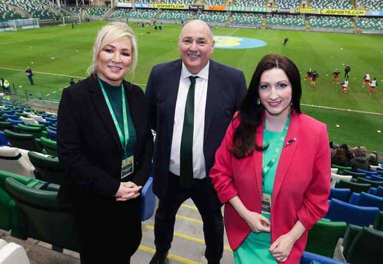 Assembly Ministers Attend NI Senior Women’s Match
