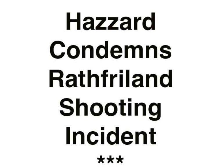 Rathfriland Shooting Was Reckless Says Hazzard