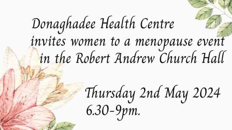 Menopause Event Coming To Donaghadee