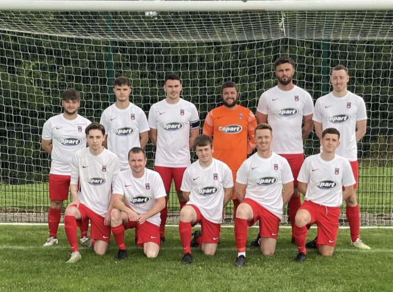 Croskery Hat-trick Takes Points From Saintfield Utd