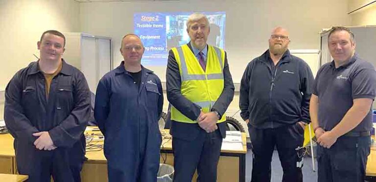 DfI Minister Meets Vehicle Test Recruits In Ards