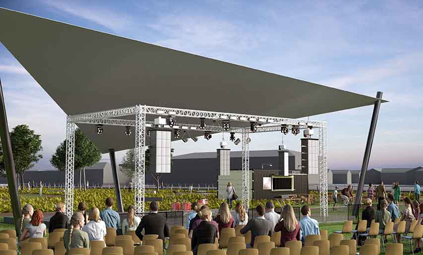 The proposed park in Newry will have an entertainments facility. 