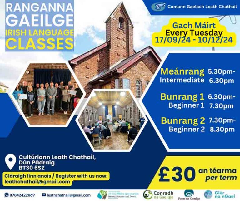 Irish Class To Start Again In September 2024