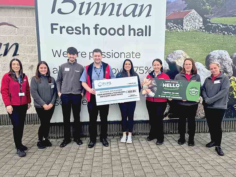 Binnian Eurospar Presents Cheque To Pips In Newcastle Binnian Eurospar Presents Cheque To Pips In Newcastle