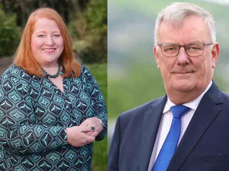 Justice Minister Naomi Long and Health Minister Mike Nesbitt jointly launch the Domestic and Sexual Abuse Strategy.