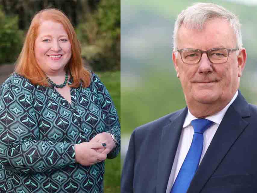 Justice Minister Naomi Long and Health Minister Mike Nesbitt jointly launch the Domestic and Sexual Abuse Strategy.