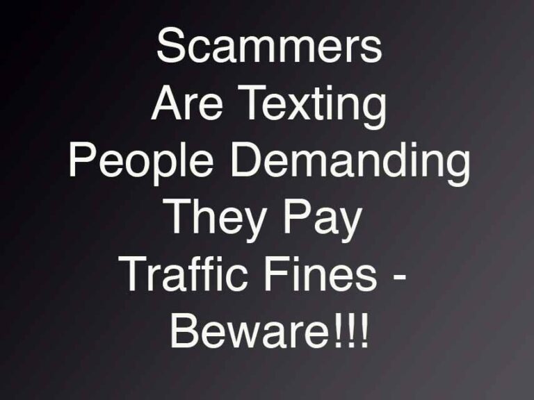 Scammers Target Drivers and Demand Fine Payments