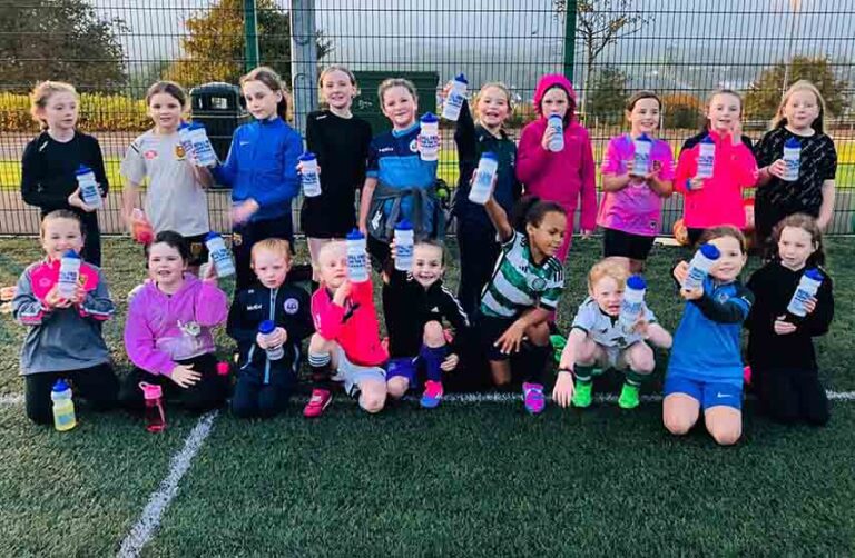 Downpatrick FC Get Aboard NI Water Refillution Campaign