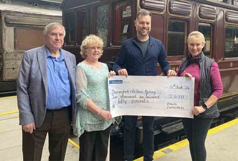 Down Cathedral Makes Donation To Downpatrick Railway