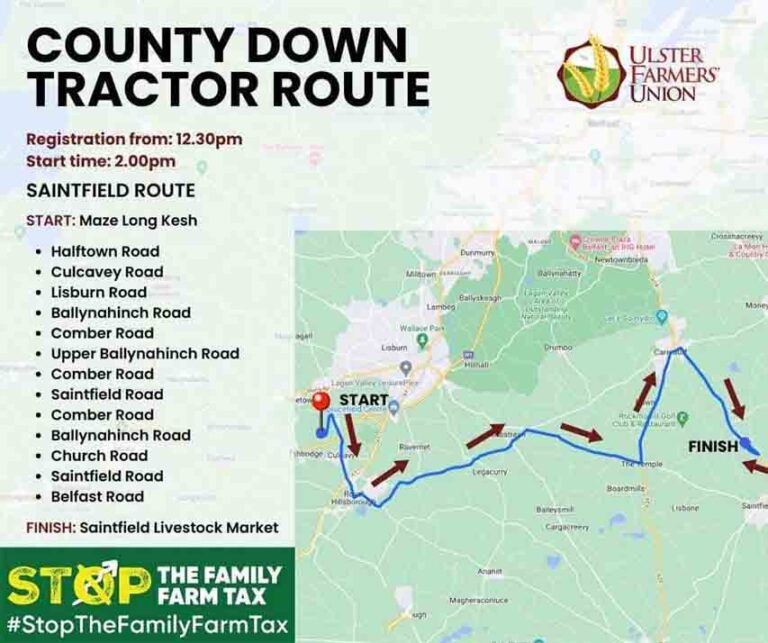 Tractor Rally In Down For #StopTheFamilyFarmTax