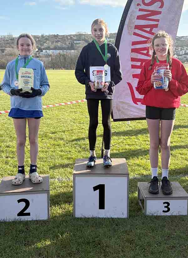 County Down Young Cross Country Athletes Over The Line
