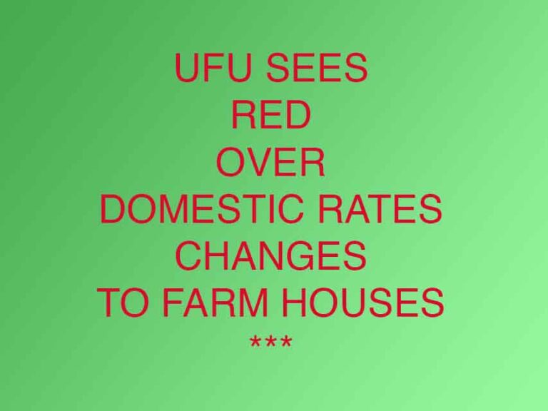 UFU Fights Corner For Farmers Over Rates Changes