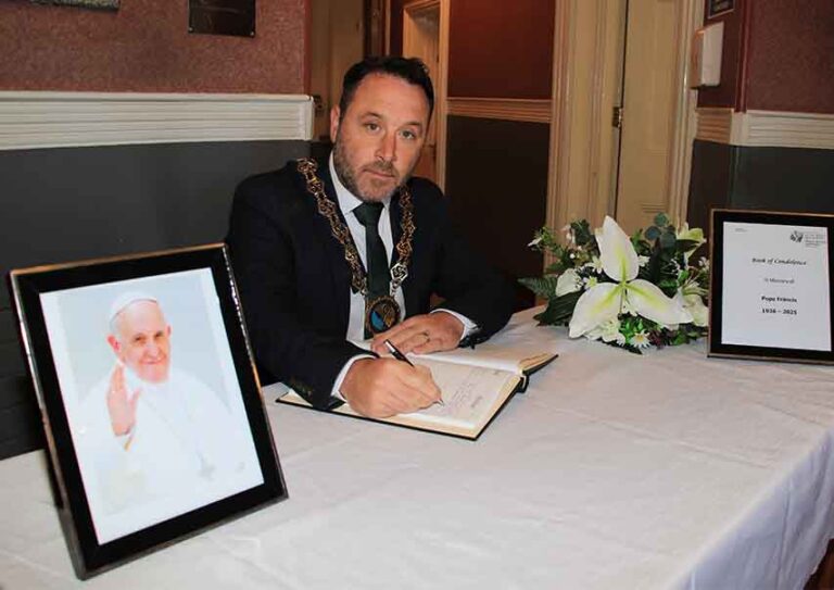 Books Of Condolence For The Late Pope Francis Opened