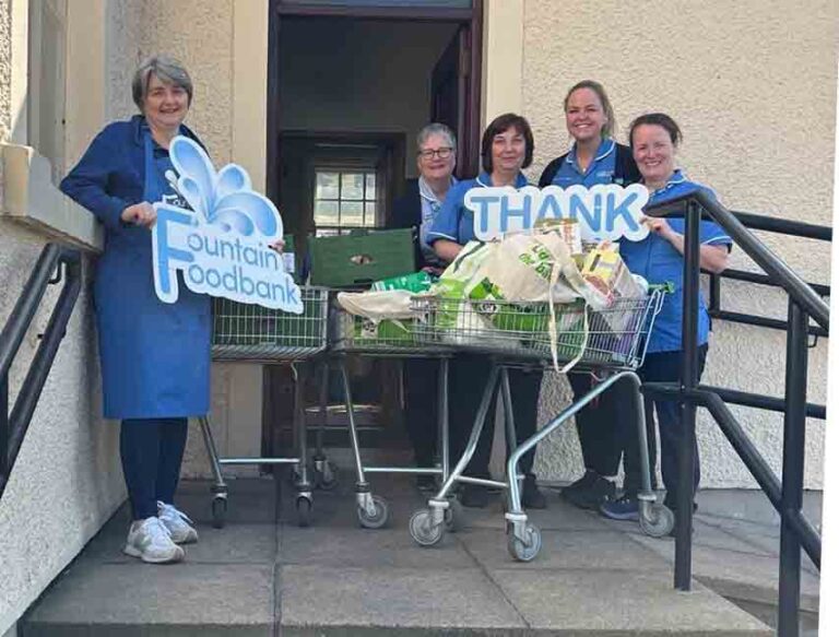 Downe Hospital Nursing Team Make Foodbank Donation