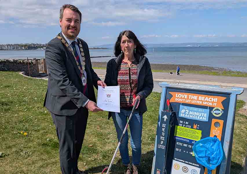 Ards Mayor Honours Bangor Woman For Litter Collecting